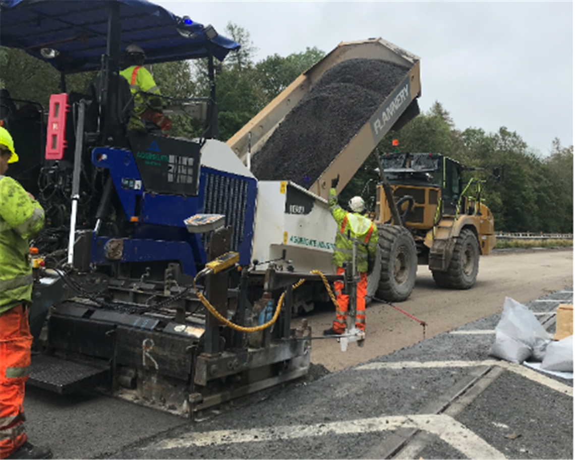 Aggregate Industries carries out resurfacing works to the A590 in the UK