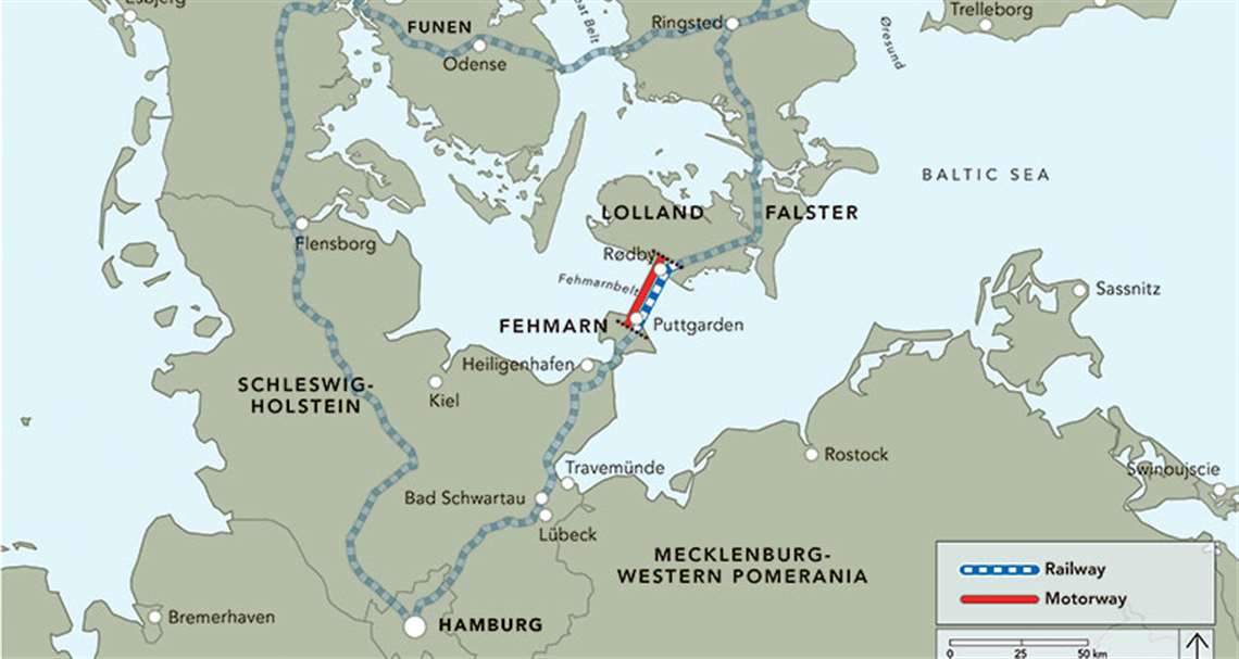Femern belt link map