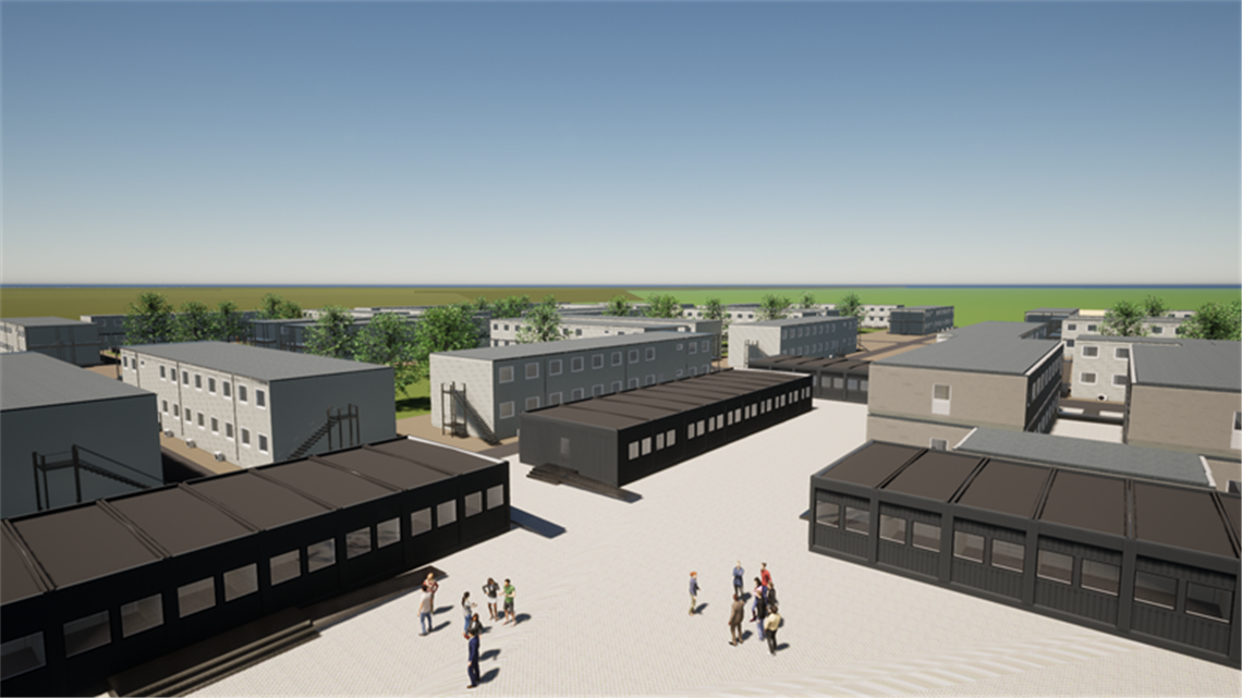 Adapteo's housing design image for the FLC Village in Denmark