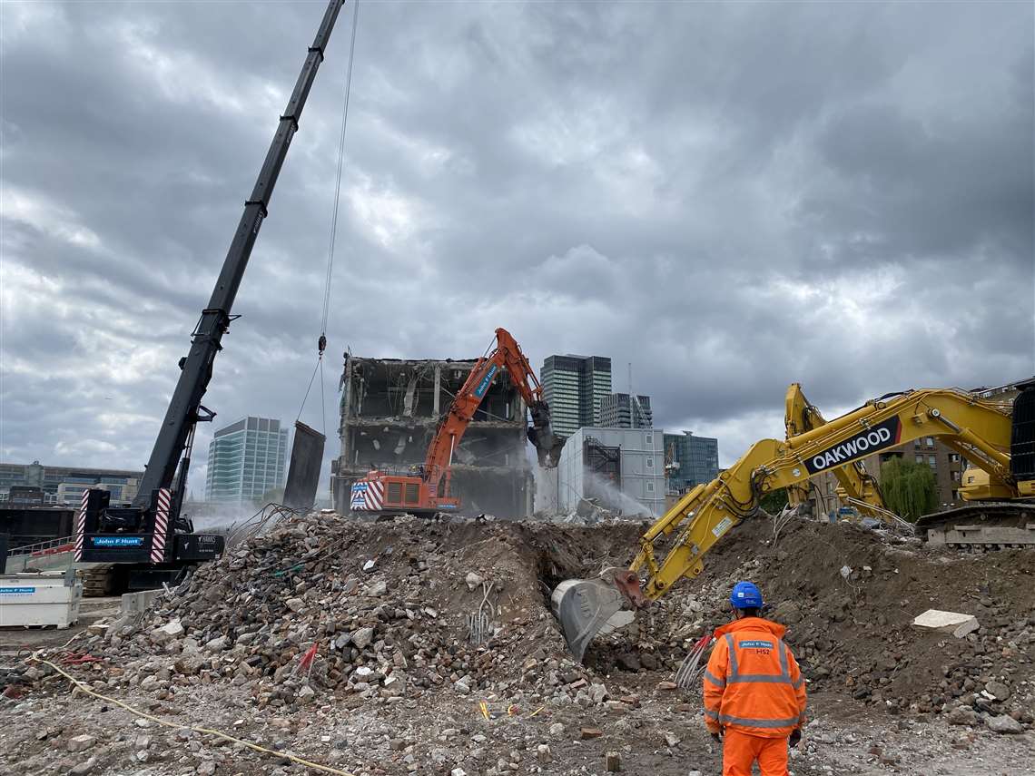 Oakwood Demolition on the Euston Station site in London