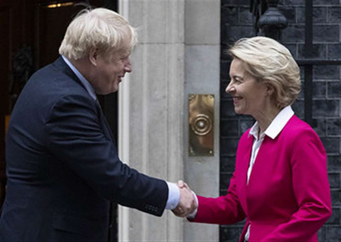 UK Prime Minister Boris Johnson and European Commission President Ursula von der Leyen