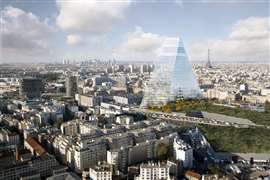 Digital rendering of the Tour Triangle, Paris