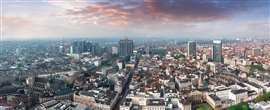 Aerial view of central Brussels, Belgium