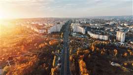The Moldovan capital, Chisinau, at one end of the proposed new highway