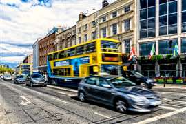 Bus traffic in Dublin