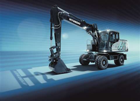 The HW155H concept wheeled excavator from Hyundai CE 