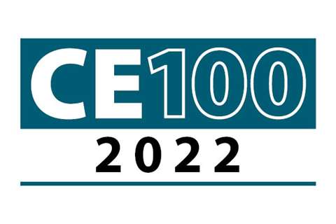 The CE100 logo