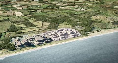 Impression of the proposed Sizewell C plant in Suffolk